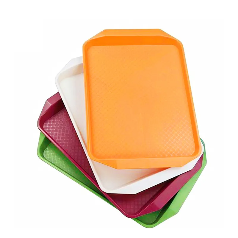 17x12inch Plastic Serving Trays for Fast Food Customizable Color Wholesale Serving Trays