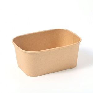 Biodegradable Eco Friendly Kraft Salad <b>Bowl</b> <b>With</b> Paper <b>Lid</b> - Product Image 2