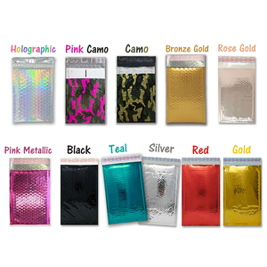 Tùy chỉnh thiết kế phong bì độn bong bóng gửi thư Túi Rose Gold long lanh kim loại lá Teal bong bóng bưu phẩm túi - Product Image 3