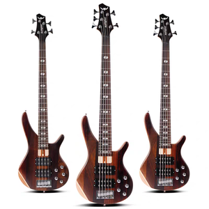 Guitare Basse Électrique Haut de Gamme 5 Cordes Kit Micros Actifs Corps en Frêne 4/5 Acajou/Érable Massif Design Tendance Usine Directe - Product Image 2