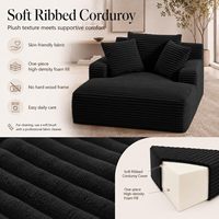 Vakuumkomprimiertes, knochenloses Sofa aus Cord, weiß, gerollt, hochdichter Schwamm, integriertes Schlafsofa