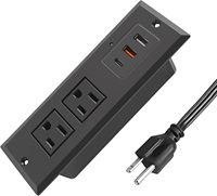 Einbau-Steckdosen leiste mit USB-C-Verlängerung kabel mit mehreren Steckdosen Schreibtisch monti bares Kraftwerk für den Wohnheim im Home Office
