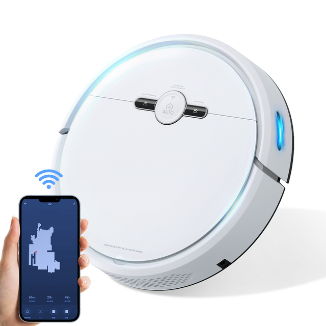 Robot Vacuum Mop 600ml Dustbin Obstacle Avoidance WiFi Alexa APP Household HEPA Filter 2000Pa Pet Hair & Carpets