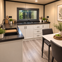 Maison conteneur modulaire moderne à double aile extensible, personnalisée, vente directe d'usine, avec toilettes et douche