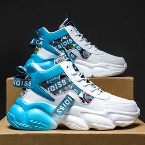 2026 Men's All Seasons Sporty Soft Breathable High-Top Lace-up Casual Stretch Fabric Zip Midsole Slip Resistant Rubber Outsole - Product Image 3