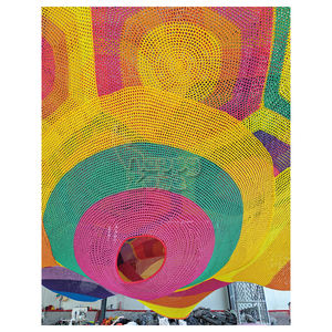 Filet d'escalade arc-en-ciel en nid d'abeille équipement de terrain de jeu intérieur filet de corde au crochet pour aire de jeux extérieure aire de jeux intérieure au crochet - Product Image 3