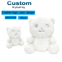 Peluche Ours Sûre et Durable, Jouet Intelligent en Peluche, Peluches Émotionnelles IA, Bouche Brodé, Polyester Coton PP, Recharge USB