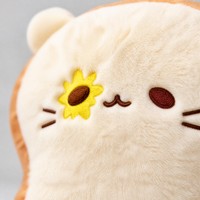 Peluche personnalisée en forme de pain grillé ou croissant, super douce et bouclée, avec logo, pour cadeau d'enfant, boutique