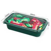 Boîte en plastique transparente pour pâtisserie, dessert, biscuits, emballage de boulangerie personnalisé, boîte à pain, boîte à gâteau avec couvercle transparent