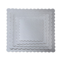 Coussin mousse carré bord fleur de rose fond de planche robuste boîte à gâteau or argent plaque de support intérieure