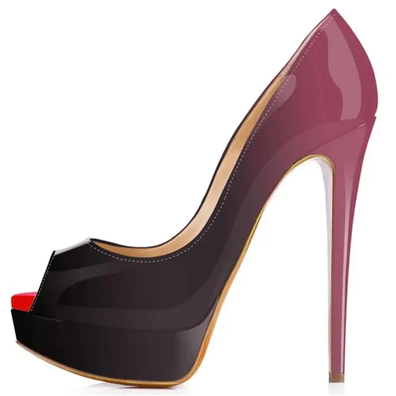 2024 Mùa Xuân/Mùa Hè 12cm siêu cao gót của phụ nữ mảnh mai gót thanh lịch quyến rũ sắc nét đầu sexy lớn màu đỏ duy nhất Giày duy nhất