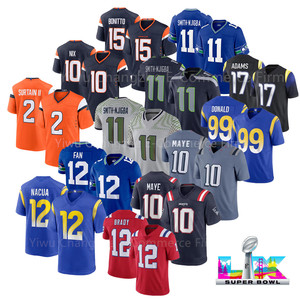 2026 American Football Finale 10 Drake Maye 11 # Smith-Njigba 10 # Bo Nix 12 Puka Nacua Genähtes Trikot American Football Trikot - Product Image 1