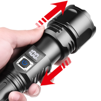 Nouveau 30W High Lumen LED lampe de poche 1200 Lumen IPX4 26650 Power Bank avec 5 Mode d'urgence tactique étanche Rechargeable torche