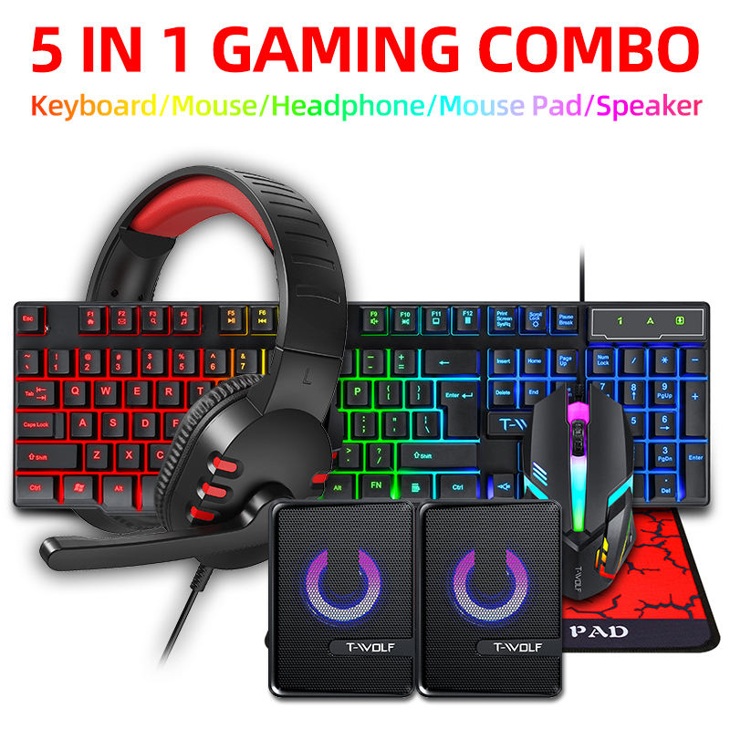 ORANGLES 5-in-1 Gaming Combo Kit | 104-Key RGB Keyboard, Mouse, Speaker, Headphone & Mousepad – Complete Gift Package for PC/Laptop (Kuwait) - high resolution display - exposing craftsmanship - Image 2 of 6 | built for everyone | 5-in-1 Gaming Combo Kit | 104-Key RGB Keyboard, Mouse, Speaker, Headphone & Mousepad – Complete Gift Package for PC/Laptop (Kuwait) for sale Georgia | Free Shipping ORANGLES