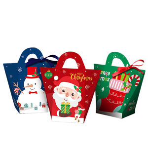 Fournisseur d'or Boîte cadeau de Noël personnalisée <span class=keywords><strong>Panier</strong></span> en papier en matériaux recyclés avec ruban pour bonbons gelée avec logo sur le thème de la veille - Product Image 6