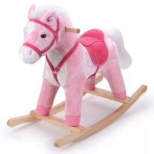 Per Bambini in legno A Dondolo Cavallo Giocattolo Animale Della Peluche Del Bambino Rocker Cavallo - Product Image 4