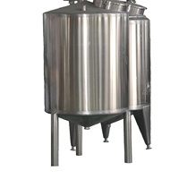 Réservoir de stockage sanitaire en acier inoxydable 304 316L poli miroir de 1000L pour le stockage de jus, de lait, de produits laitiers et de produits chimiques