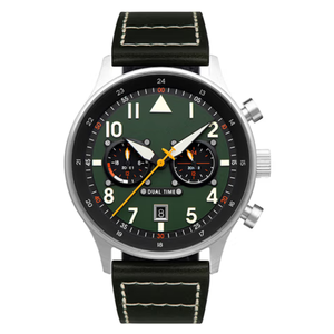 Nhà Máy Hàng Loạt Tùy Chỉnh Thép Không Gỉ Trường Hợp Lịch Gmt 24 Giờ Hiển thị Người Đàn Ông Sáng Kinh Doanh Thạch Anh Đồng Hồ - Product Image 2