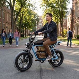 <span class=keywords><strong>Bicicleta</strong></span> Eléctrica Estilo Moped con Llantas Gruesas de 20 Pulgadas, Batería de Litio de 48V 16Ah, <span class=keywords><strong>Bicicleta</strong></span> Urbana para Recorridos Diarios por el Campus y el Vecindario - Product Image 1