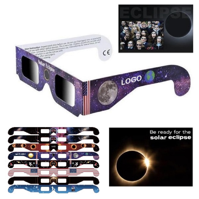 CE ISO Certified Custom Design Total Solar eclipse Glasses Square Viewing Solar Eclipse Glasses