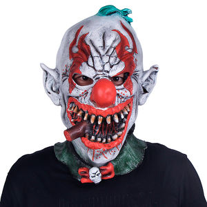 Máscara de Payaso Zombi de Halloween, Máscara Facial Completa Divertida y Aterradora de Látex para Casa Embrujada, <span class=keywords><strong>Escape</strong></span> <span class=keywords><strong>Room</strong></span>, Cosplay - Product Image 1