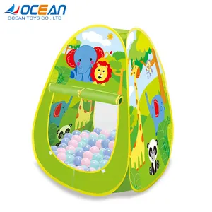 Baby children ball pool tent with 100pcs fun soft plastic ocean ball swim pit