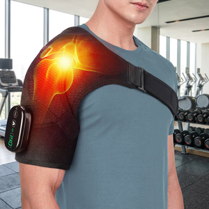 Factory Custom <b>Rechargeable</b> Heated Shoulder Pad with <b>Vibration</b> Massage for Home Office Use Adjustable Temperature Control - Product Image 4
