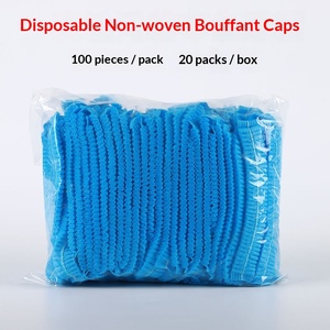 Gorro desechable de tela no tejida tipo champiñón <span class=keywords><strong>para</strong></span> <span class=keywords><strong>chef</strong></span>, <span class=keywords><strong>red</strong></span> de pelo antipolvo, suministro inmediato, 100 unidades/bolsa, 20 bolsas/caja - Product Image 2