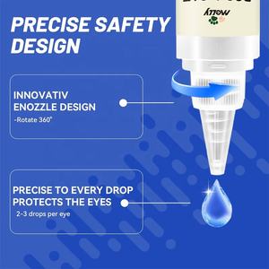 Solution de lavage oculaire pour animaux de compagnie nettoyant pour les taches de larmes gouttes pour les <span class=keywords><strong>yeux</strong></span> pour chiens et chats - Product Image 5
