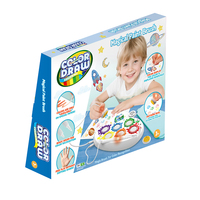 Tableau de Dessin Éducatif Électrique DIY avec Brosse Lumineuse Magique et Fonctionnalités Color Wonder pour Enfants