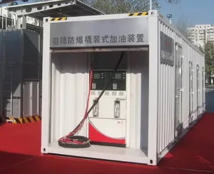 Explosion proof 40FT Filling Skid Station Containers with storage tank Fuel dispenser for filling gasoline diesel