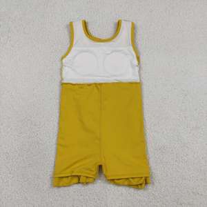 En stock: Vestido de yoga para bebés y niñas pequeñas, sin mangas, con cremallera y volantes, ropa deportiva de moda, ropa de boutique para bebés, ropa linda para hermanas. - Product Image 2