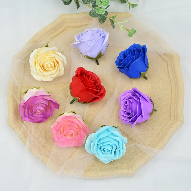 花と5層のバラのお祝いの会議ブーケ素材ギフトボックス包装家の装飾エクスプレスラブソープフラワー