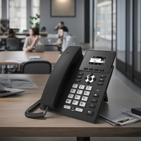 Entry 2 SIP IP VoIP Desktop-Telefon Modell S12 mit 128x64 Display, Kostengünstiges HD-Audio mit POE für Geschäfts-/Hotelnutzung