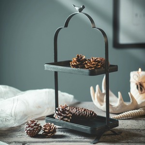 Double-Couche dessert plateau plat de bonbons gâteau présentoir pose-plat de noël porcelaine fruits secs plaques <span class=keywords><strong>d</strong></span>écoration de mariage - Product Image 2