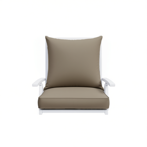 Coussin de chaise d'extérieur taupe 15,7x15,7x2,8 en tissu Oxford pour mobilier de patio, amovible et lavable - Product Image 1