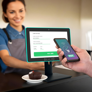 Desktop 10.1 Inch Android 11 Commercial Signage POS <b>Checkout</b> <b>Counter</b> With Light for Restaurant Payments WA10 - Product Image 1