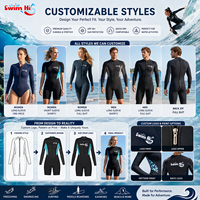 Combinaison de plongée une pièce pour homme, marque privée, pour le surf, bleu et noir, bloc de couleurs, combinaison intégrale, OEM ODM