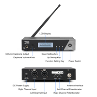 Système de monitoring intra-auriculaire professionnel à deux canaux pour scène et église, émetteur sans fil en métal uniquement