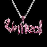 Csja KRKC — collier personnalisé avec pendentif, breloques de mode, bijoux avec nom de diamant, pendentif avec lettres arabes et initiales, 925 CZ
