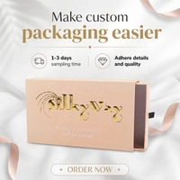 Boîte d'emballage de cosmétiques en papier Style tiroir, personnalisée, luxueuse pour faux cils ou Extension de cheveux, livraison gratuite