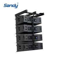 Enceintes Line Array actives Sandy J10MP Dual 10'' à deux voies en contreplaqué de bouleau avec amplificateur, étanches et professionnelles