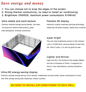 Pantallas LED P6.67 de alto rendimiento para animación, navegación y uso gráfico en exteriores en centros comerciales - Product Image 6