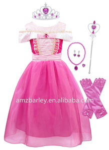 Costume da Principessa Aurora per <span class=keywords><strong>Bambina</strong></span> Travestimento Cosplay Abito da Festa di Compleanno e Ballo per Bambini 5 Pezzi - Product Image 5