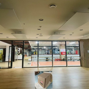 Panneau chauffant infrarouge lointain noir d'usine 750W pour studios de yoga <span class=keywords><strong>chaud</strong></span>, chauffage de salle 60*120cm, installation au plafond, panneau de yoga blanc - Product Image 4