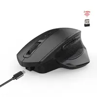 ワイヤレスゲーミングマウス7ボタン2400DPI充電式コンピューターゲーマーマウスサイレントミュートPCラップトップ用バックライト付き