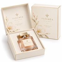 Boîte à parfum minimaliste personnalisée, emballage en papier rigide avec logo, boîte cadeau de luxe pour flacon de parfum de 50 ml et 100 ml