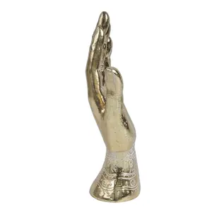 2022 Goldharz Handwerk Handle uchte Hand Hexerei Skulptur mit Linien und Symbolen