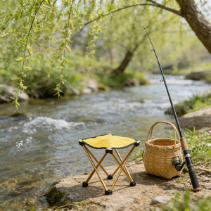 Vente directe usine – Tabouret carré pliable portable en alliage d'aluminium et tissu Oxford, capacité 80 kg, idéal pour le camping et les parcs - Product Image 1