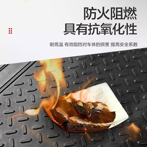 Pvc Car <b>Floor</b> <b>Liner</b> 120x80Cm Waterproof Non Slip Geometric Pattern Black For Trunk Cargo Protection - Product Image 5